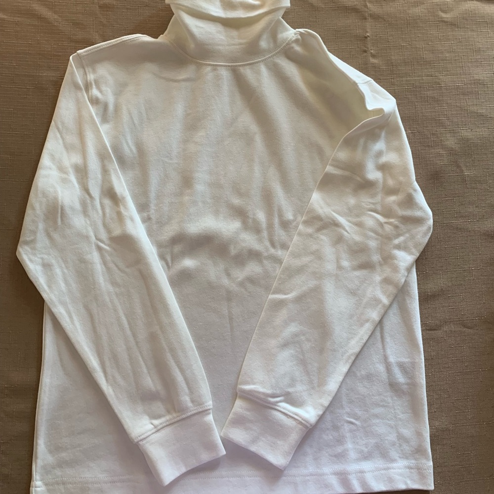 L.L. Bean White Turtleneck Kids Size M (10-12)